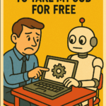 A human training a robot to take their job for free